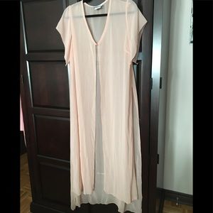 Marallis Chiffon High Side Slit Topper - Blush, L